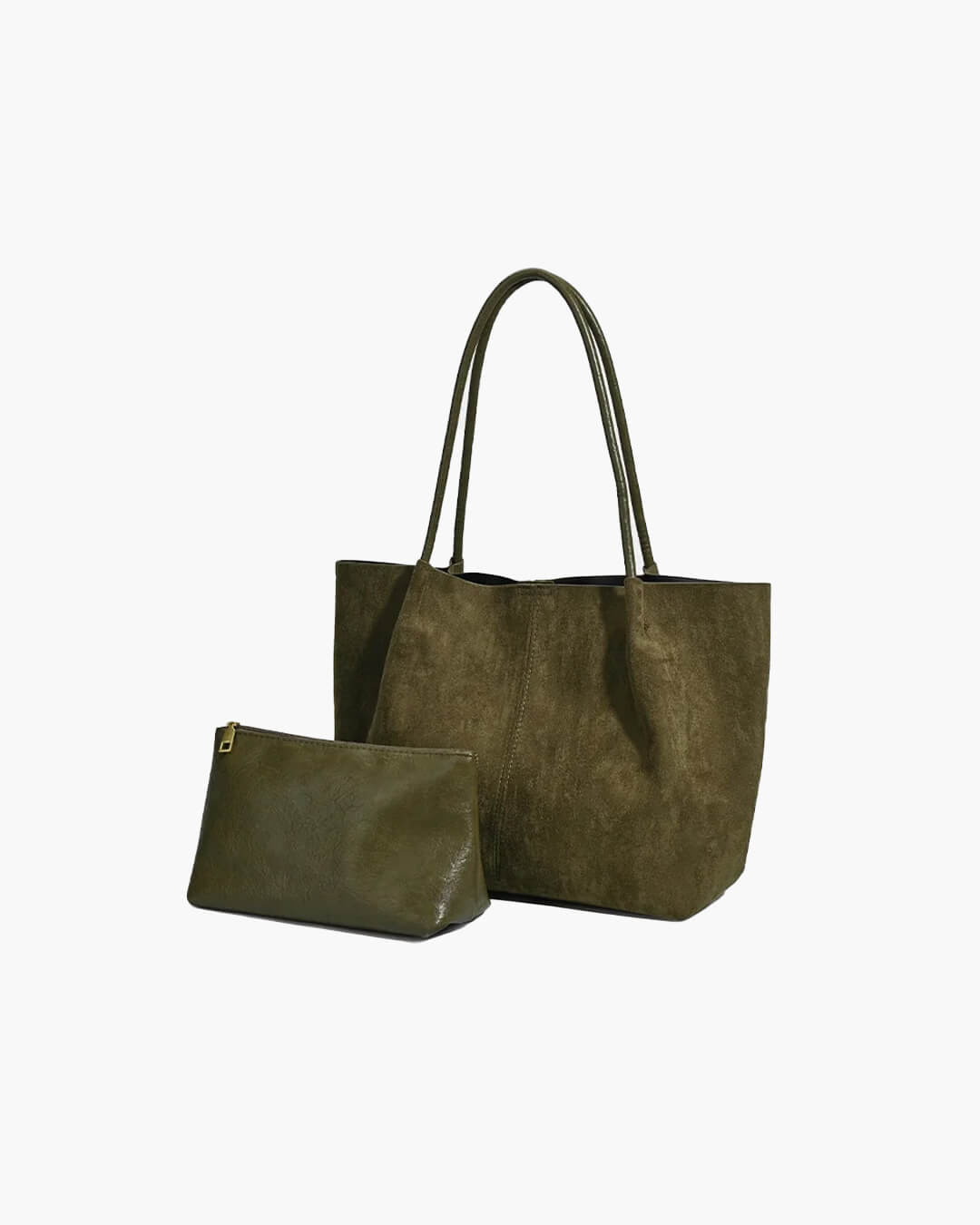 Cheska Suede Tote Bag With Pouch