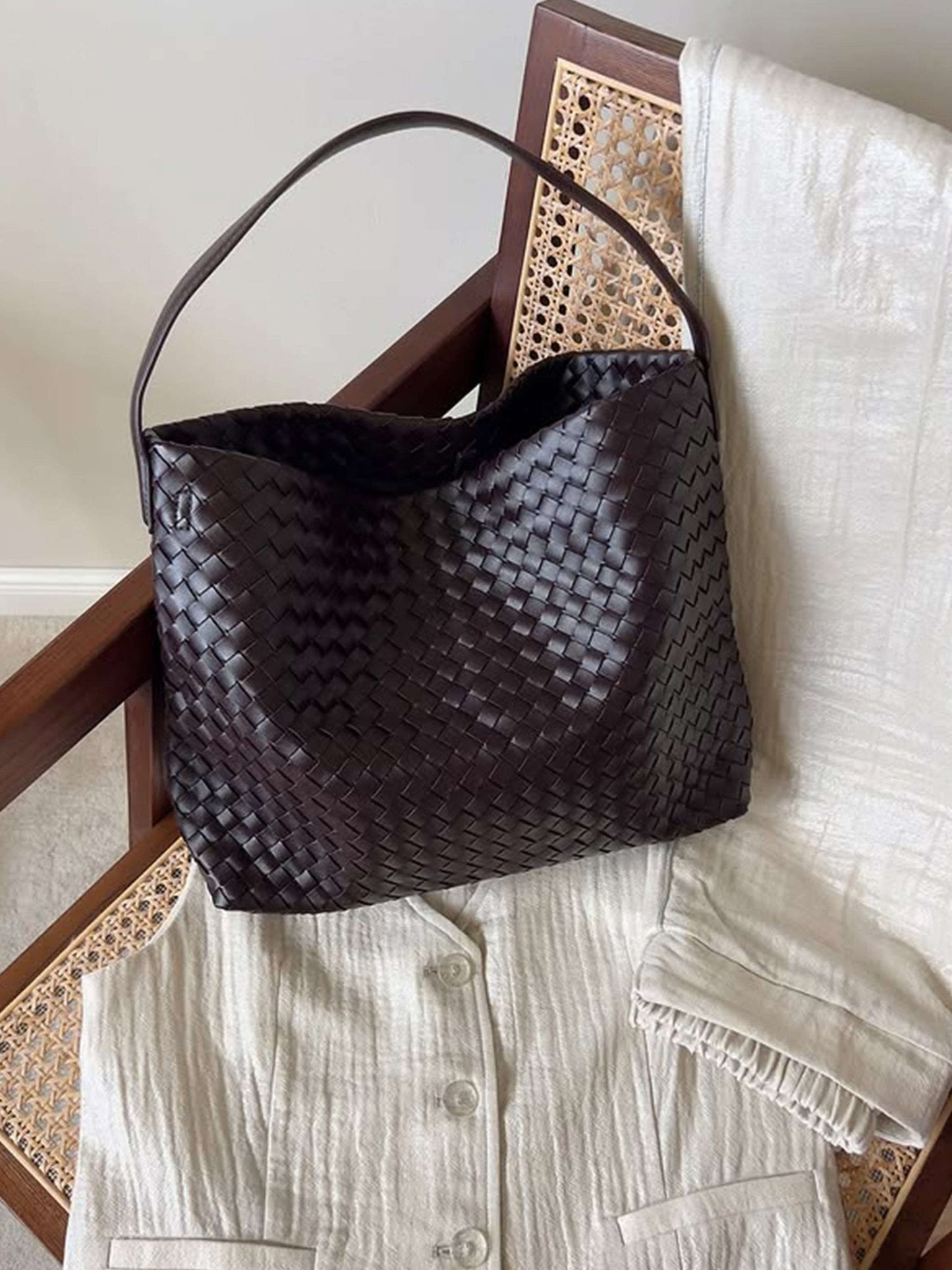Margaret Woven Tote Bag