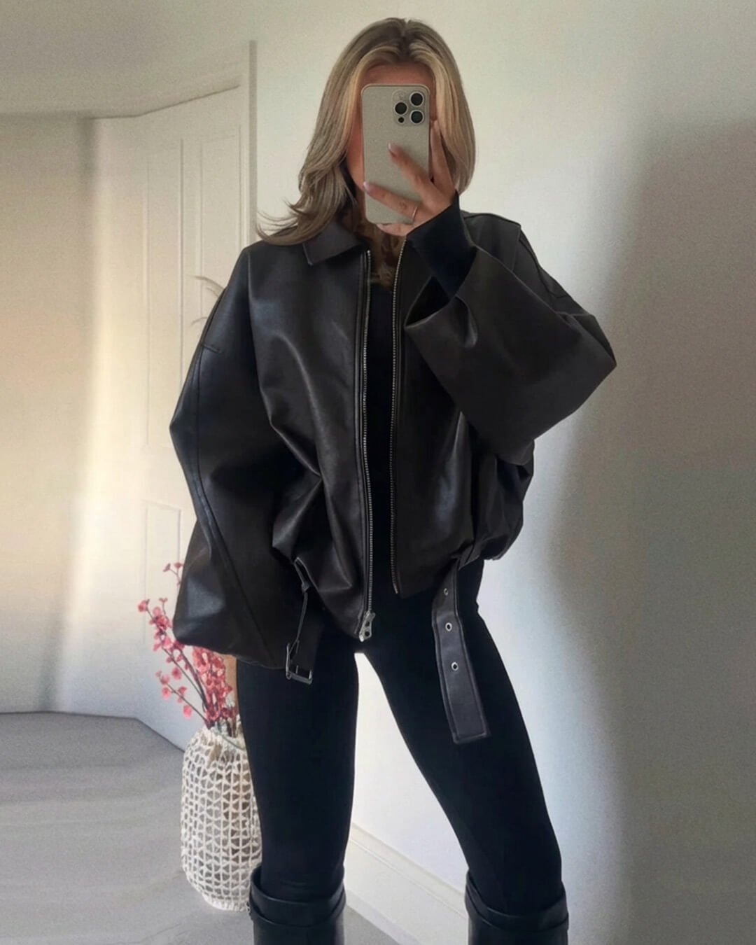 Caroline Vegan Leather Jacket