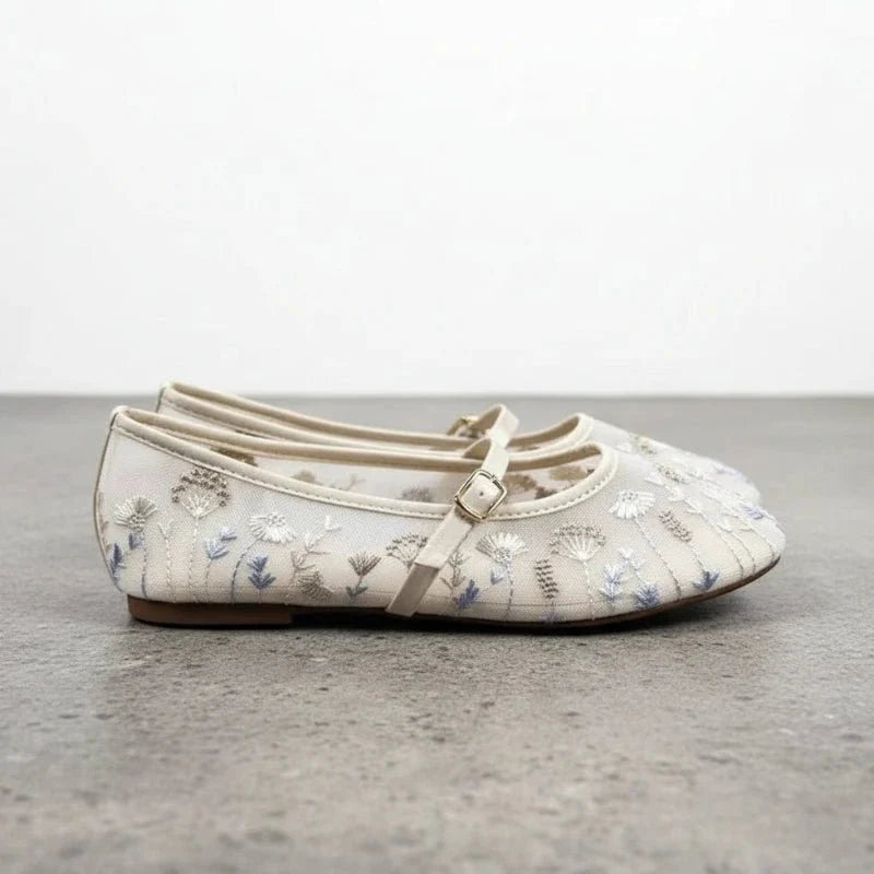 Priscilla Embroidered Ballet Flats