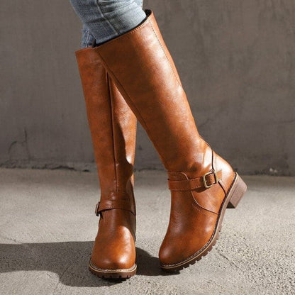 Women’s Classic Buckle Knee-High Boots