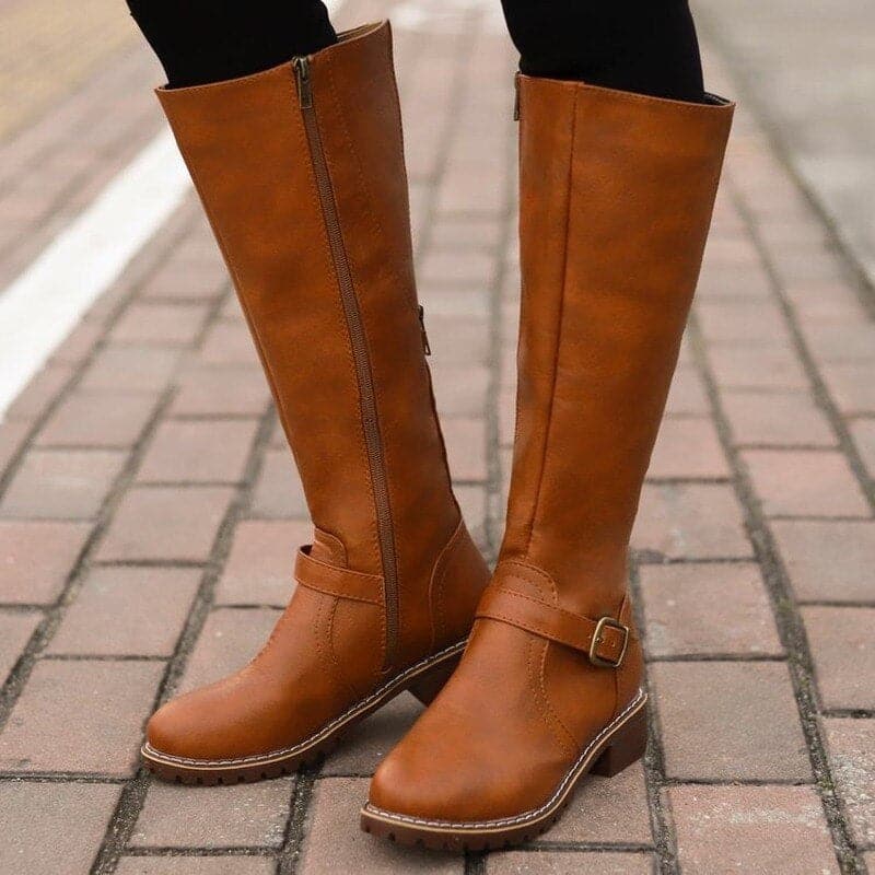 Women’s Classic Buckle Knee-High Boots