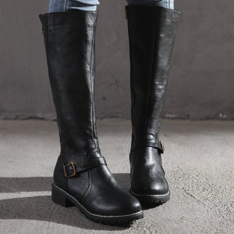Women’s Classic Buckle Knee-High Boots