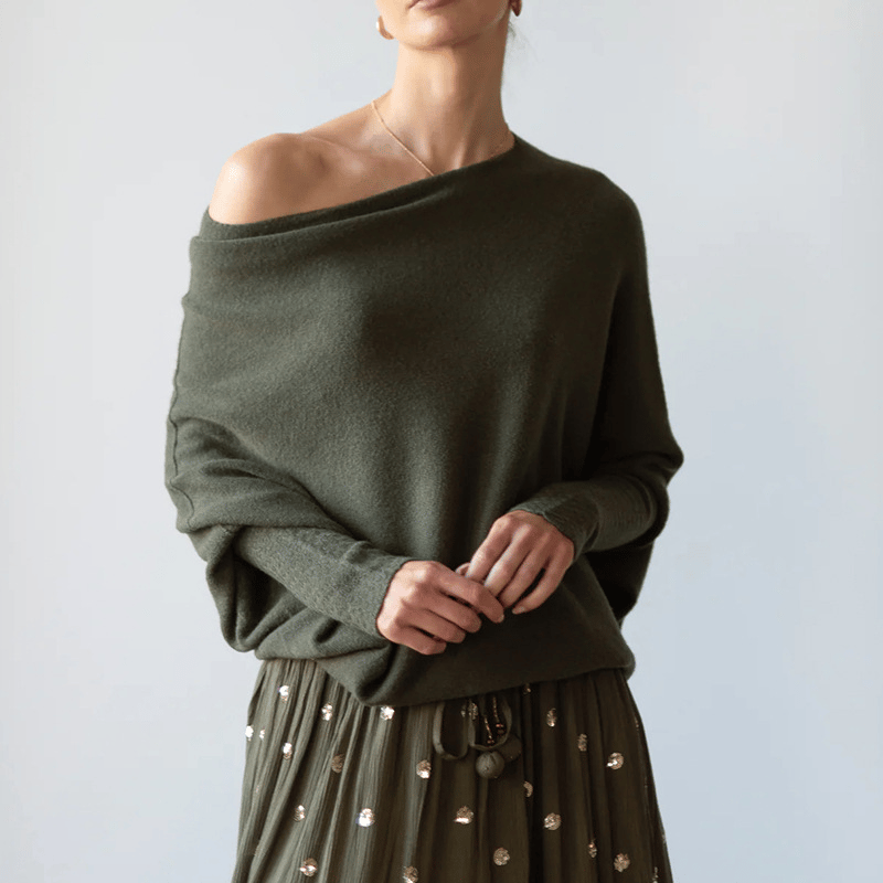 Women’s Off-Shoulder Loose Fit Sweater
