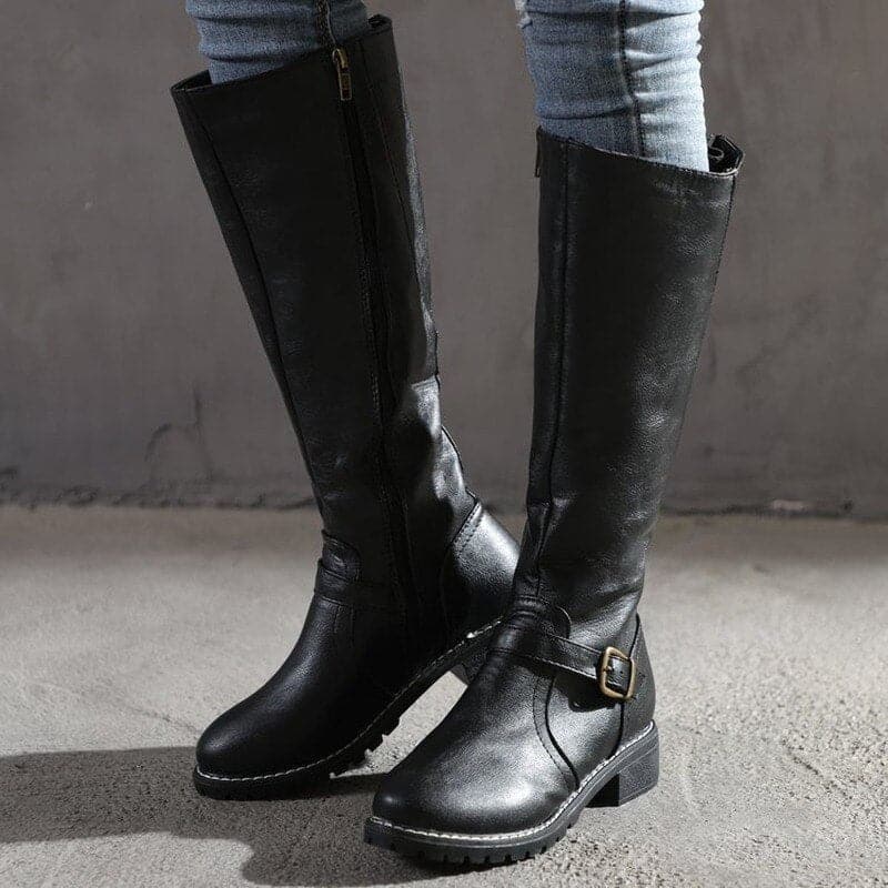 Women’s Classic Buckle Knee-High Boots
