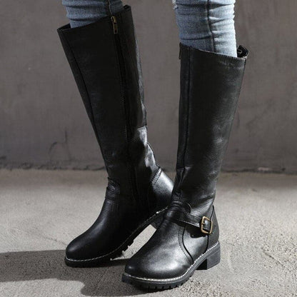 Women’s Classic Buckle Knee-High Boots