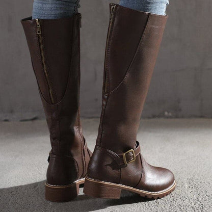 Women’s Classic Buckle Knee-High Boots