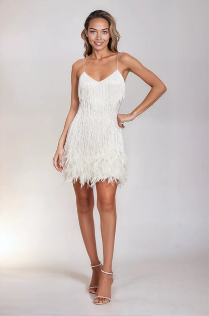Women’s Feather Mini Dress