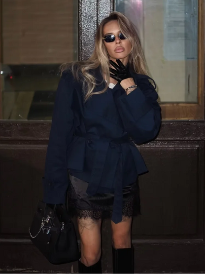 Barbara Belted Short Trench Coat