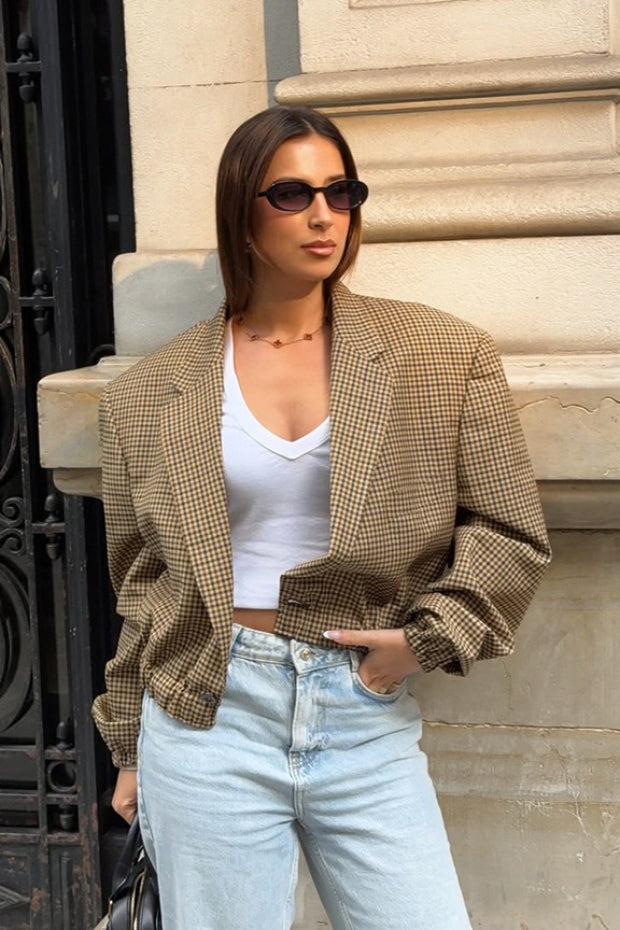 Latriz Plaid Relaxed Fit Blazer