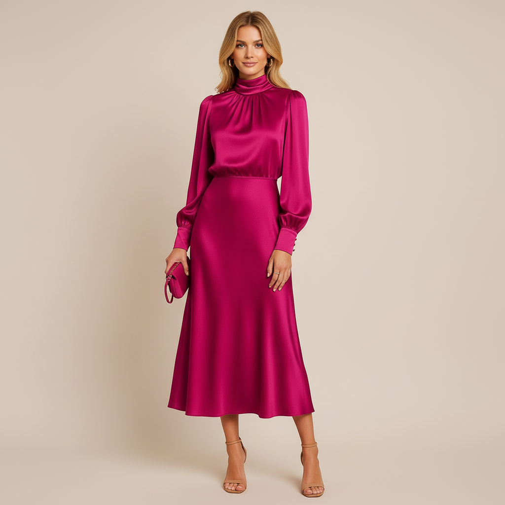 Women’s High-Waist Midi Dress