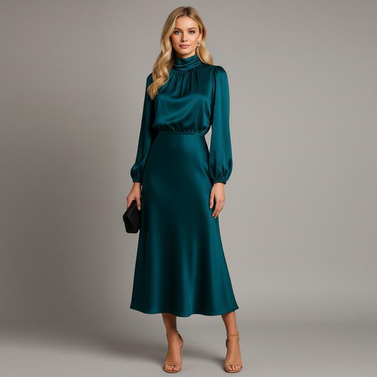 Women’s High-Waist Midi Dress