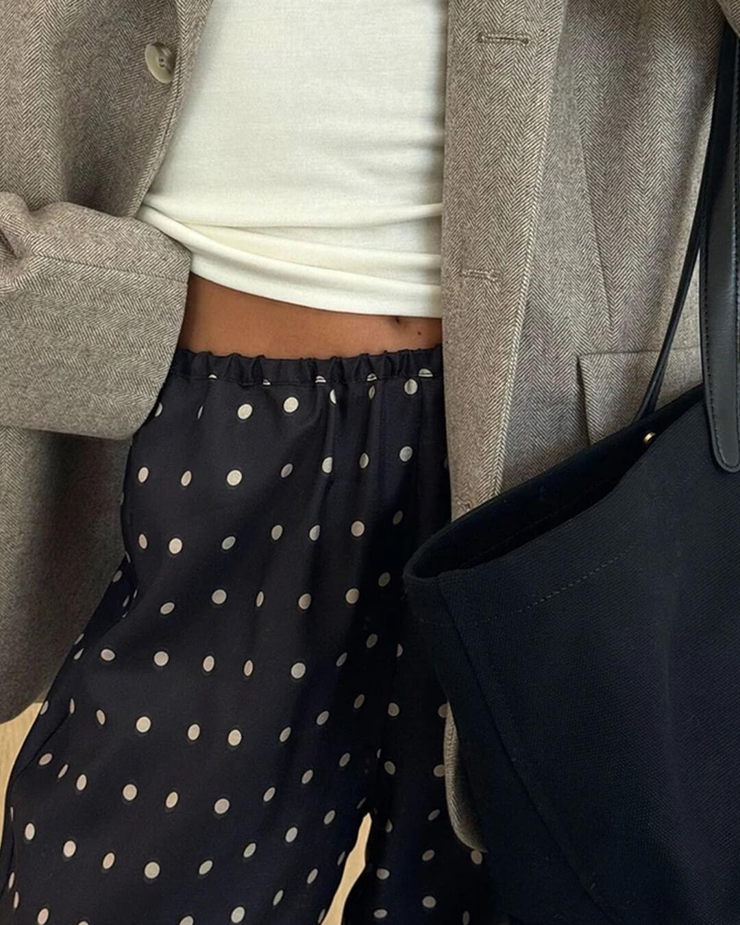 Adela Polka Dot Satin Pants