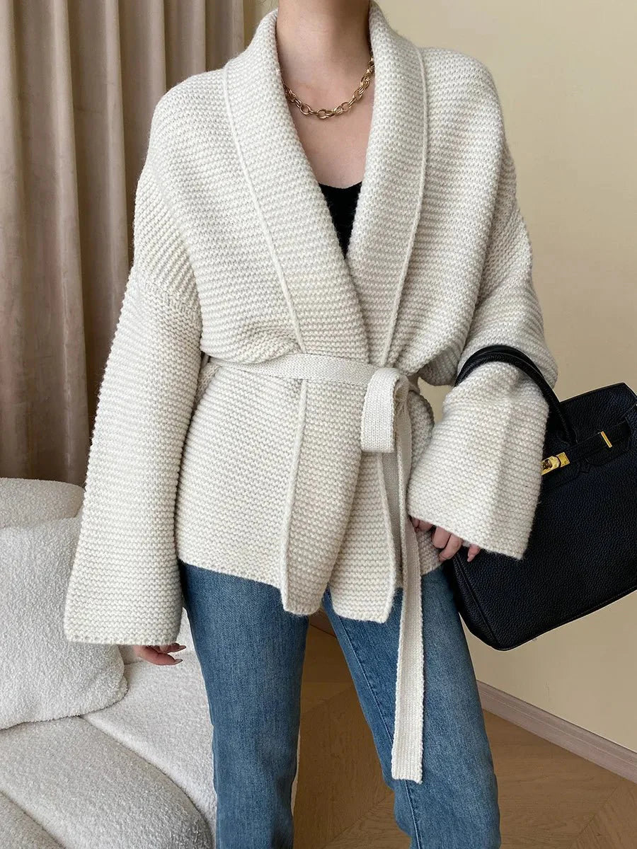 Abigail Belted Knit Cardigan