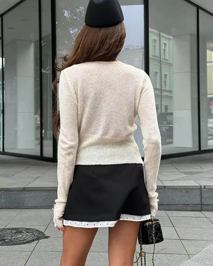 Aurelie Knitted Lace Cardigan