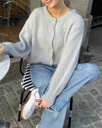 Freya Fuzzy Knit Cardigan