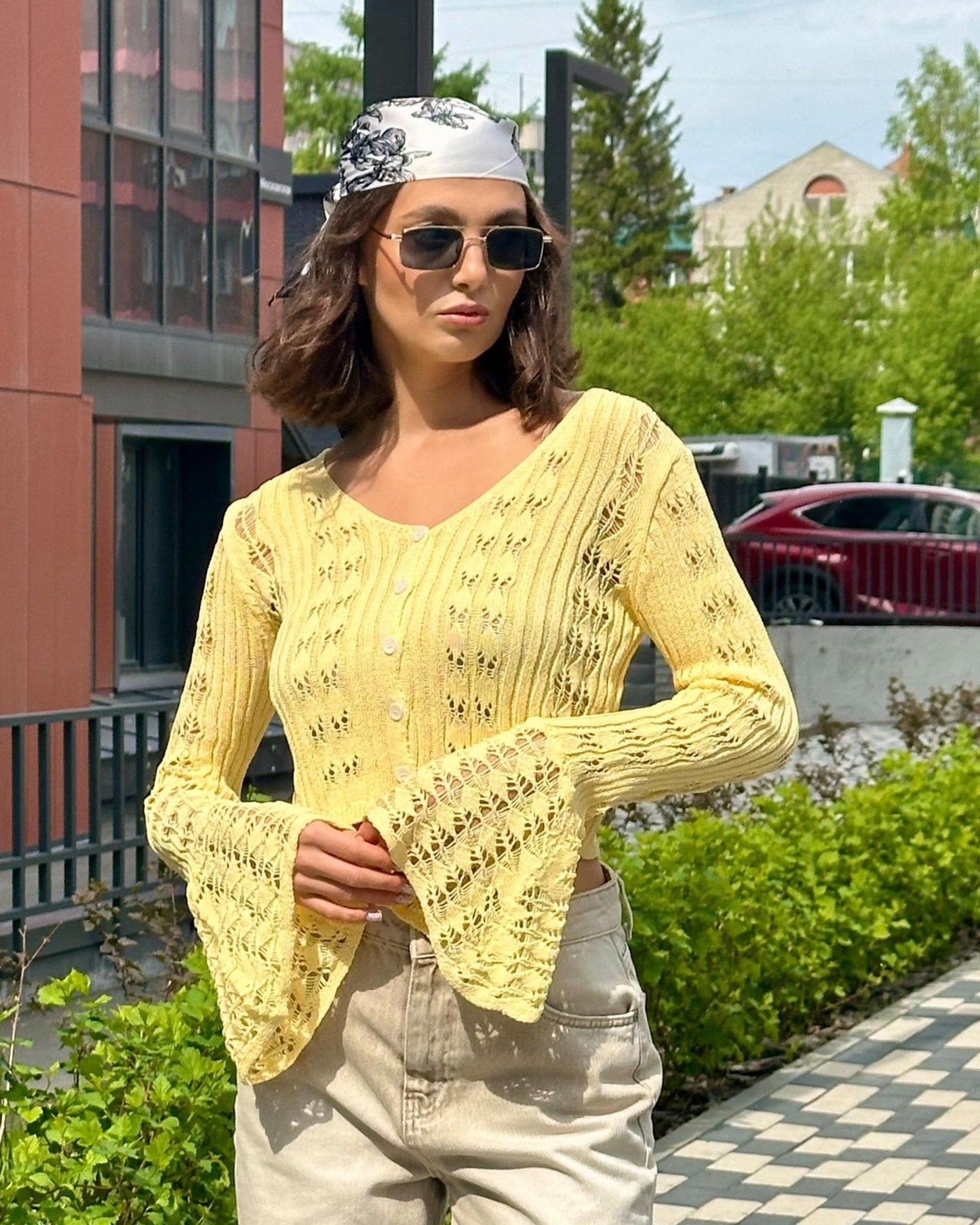 Ivana Hollow Out Knitted Cardigan