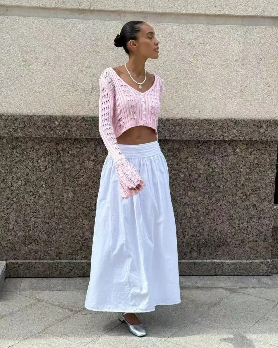 Ivana Hollow Out Knitted Cardigan