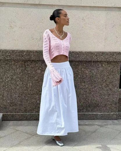 Ivana Hollow Out Knitted Cardigan