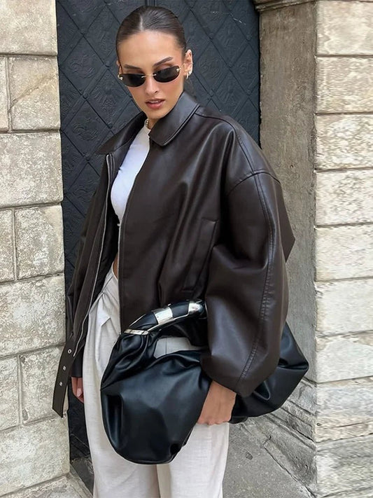 Carine Leather Moto Jacket