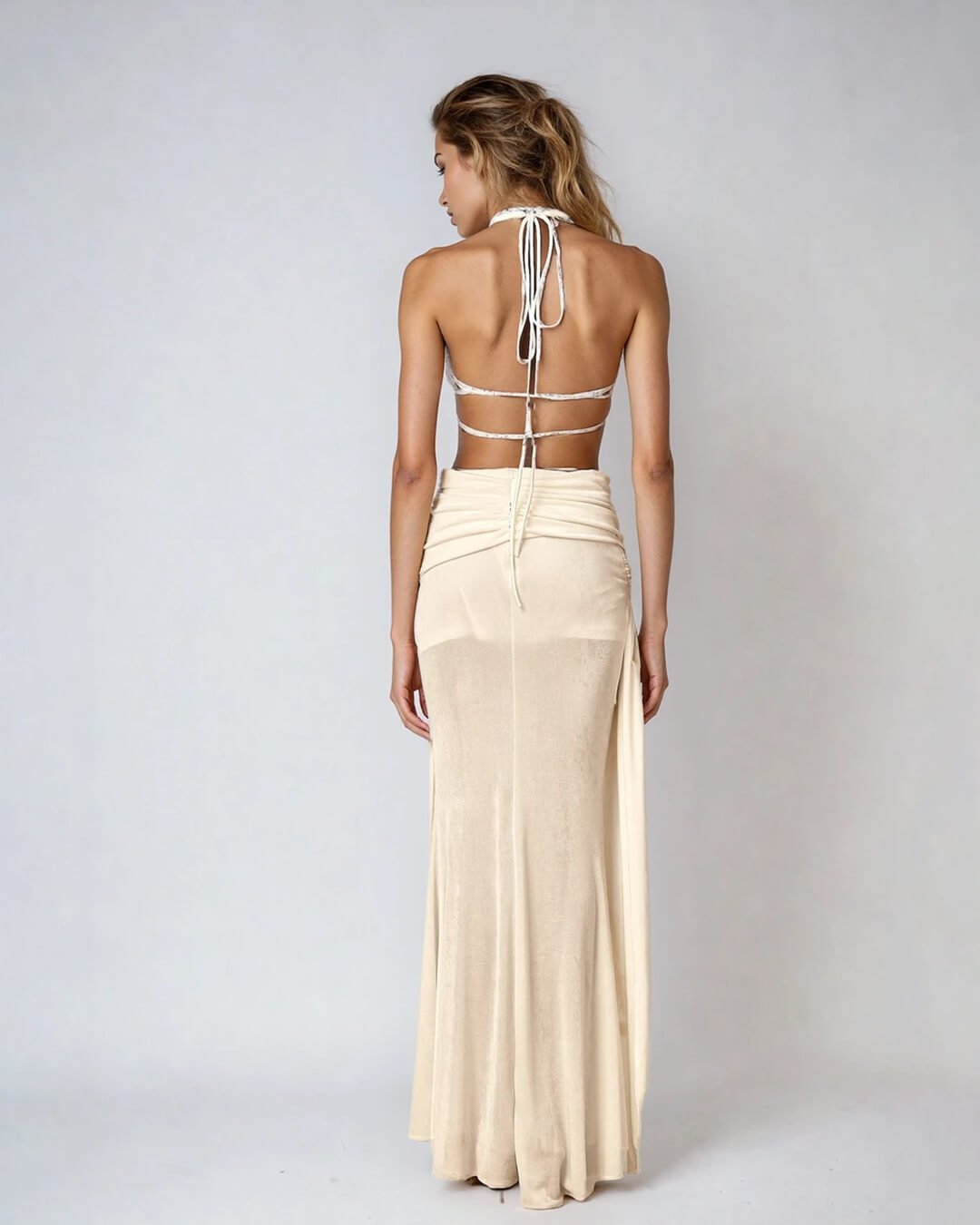 Elyse Halterneck Backless Maxi Dress