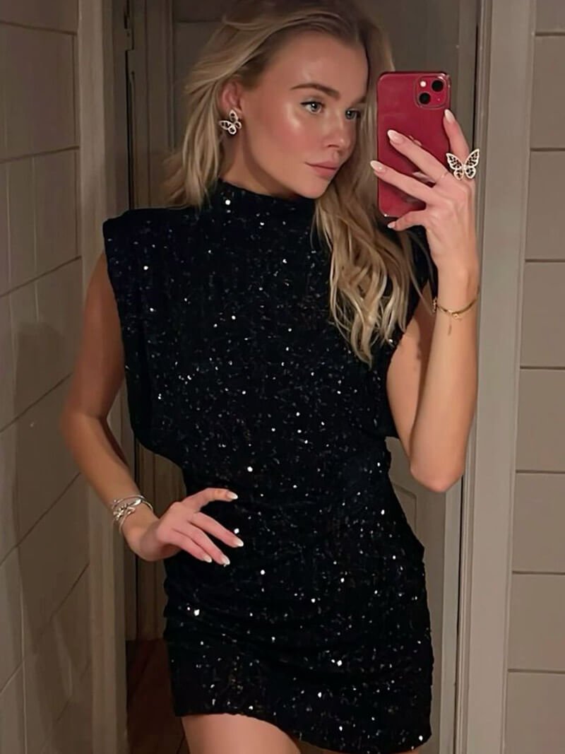 Gillian Glitter Mini Dress