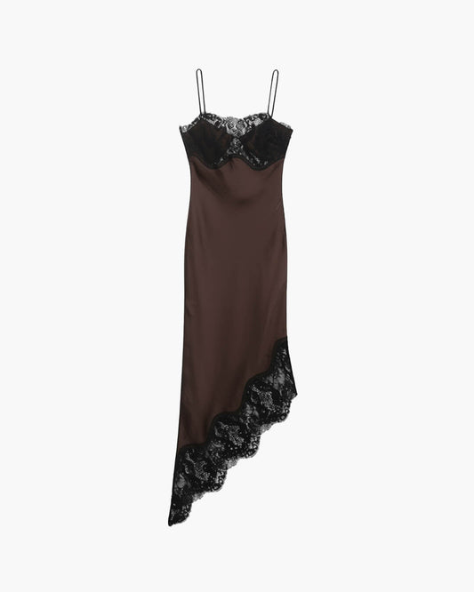 Jenica Lace Satin Sling Dress