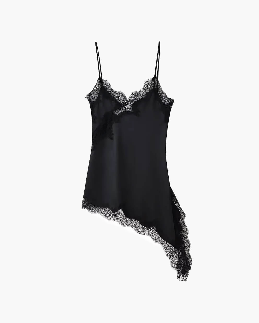 Kara Asymmetric Satin Mini Dress