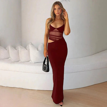 Lorraine Sheer Cutout Maxi Dress