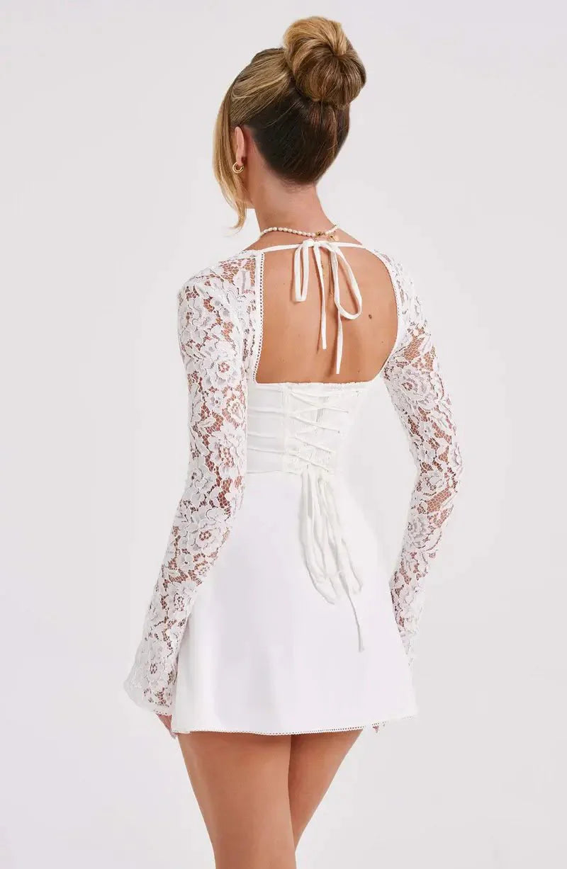 Louise Mini Dress With Lace Details