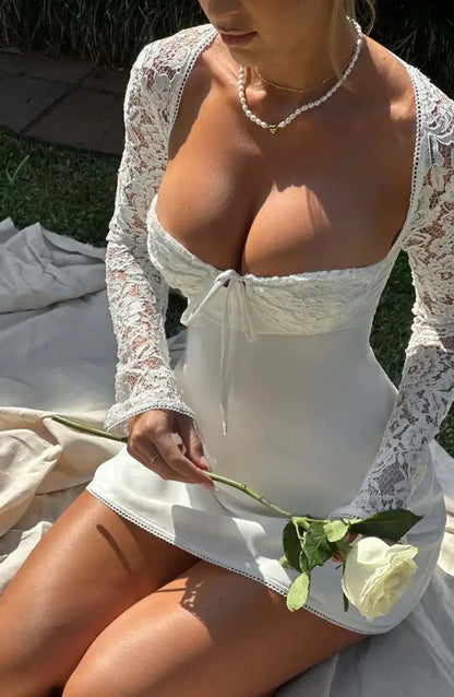 Louise Mini Dress With Lace Details