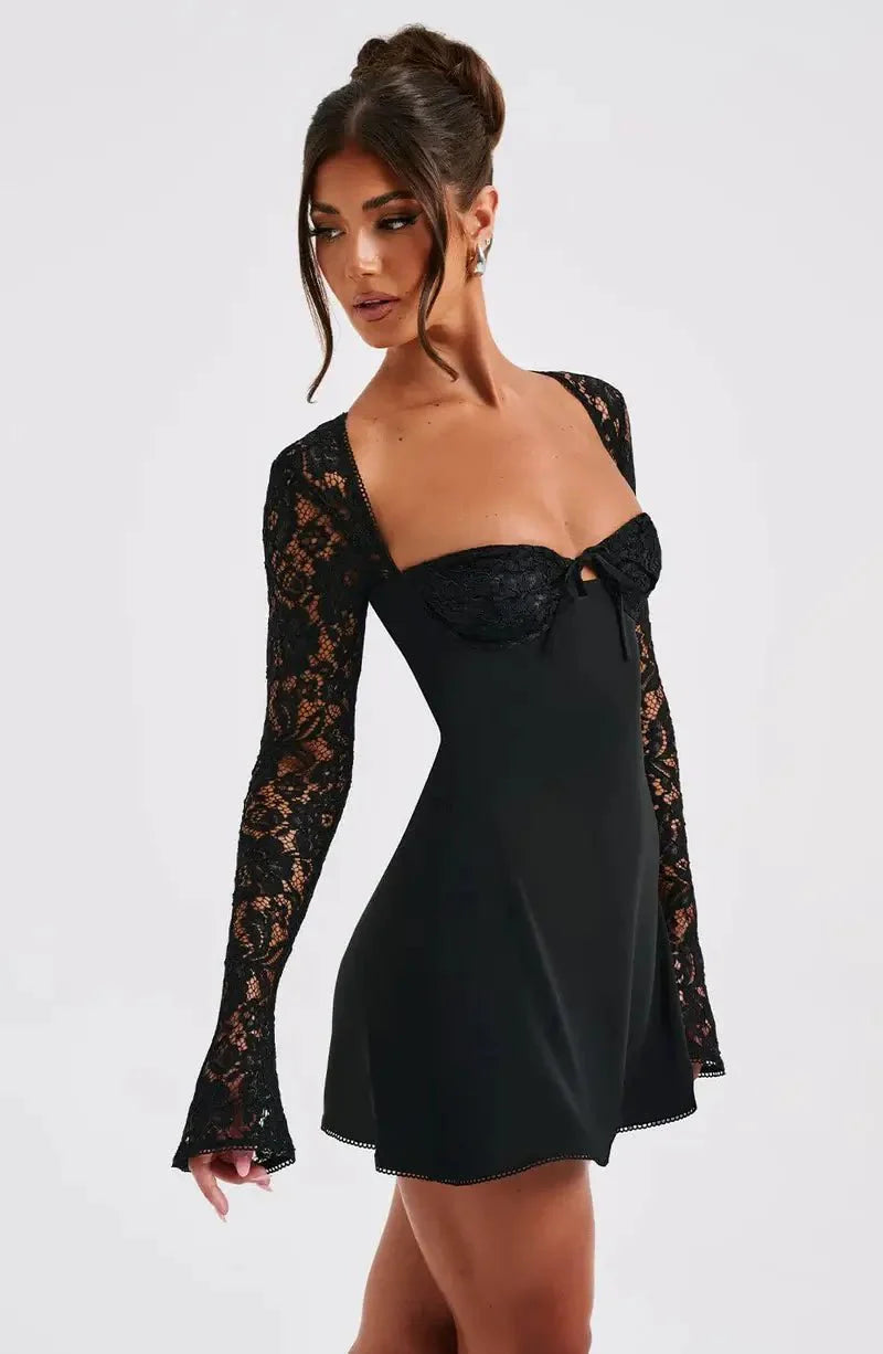 Louise Mini Dress With Lace Details