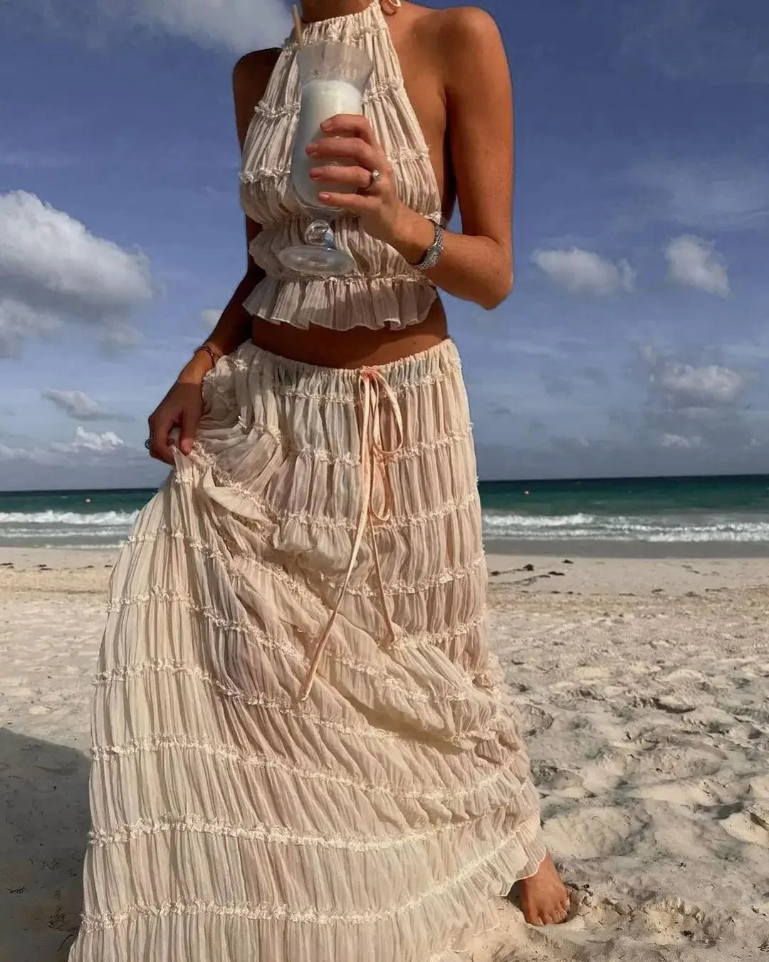 Valerie Two-piece Set With Frill Details