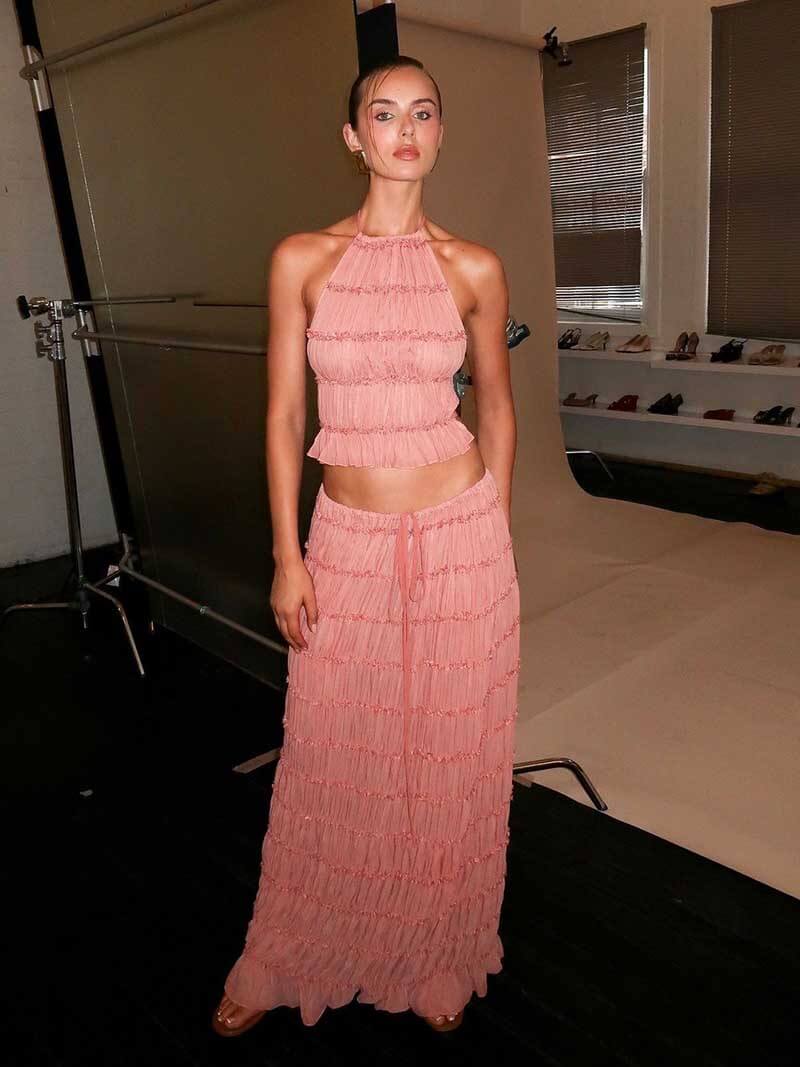 Valerie Two-piece Set With Frill Details