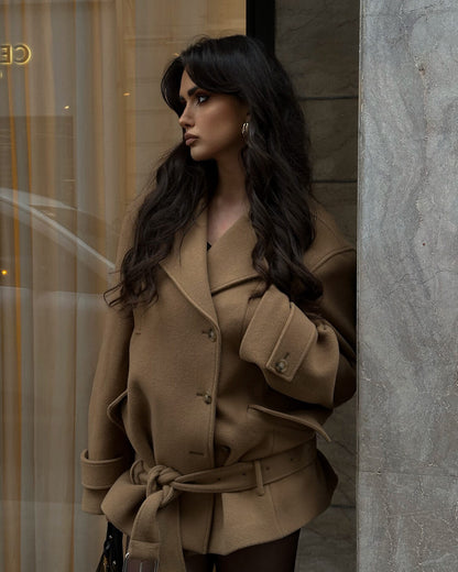 Elaine Belted Short Coat