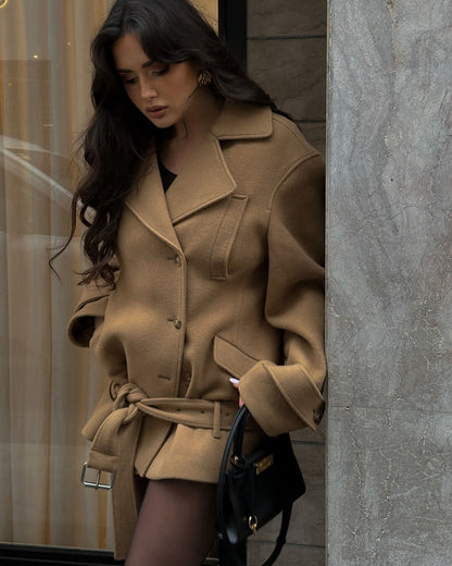 Elaine Belted Short Coat