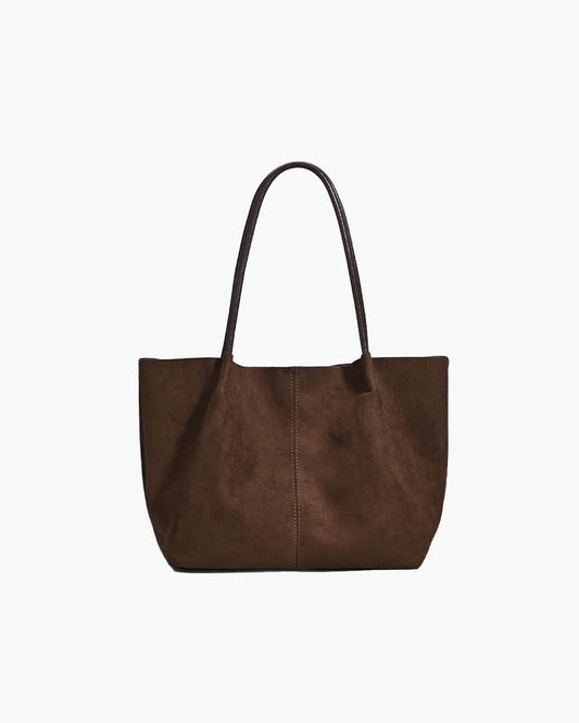 Cheska Suede Tote Bag With Pouch