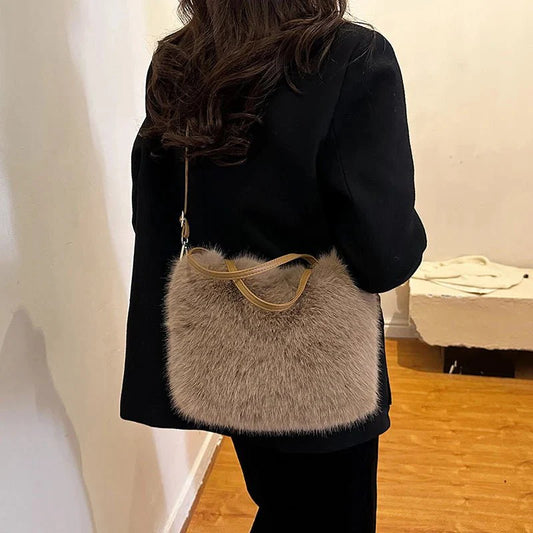 Maricar Faux Fur Crossbody Bag