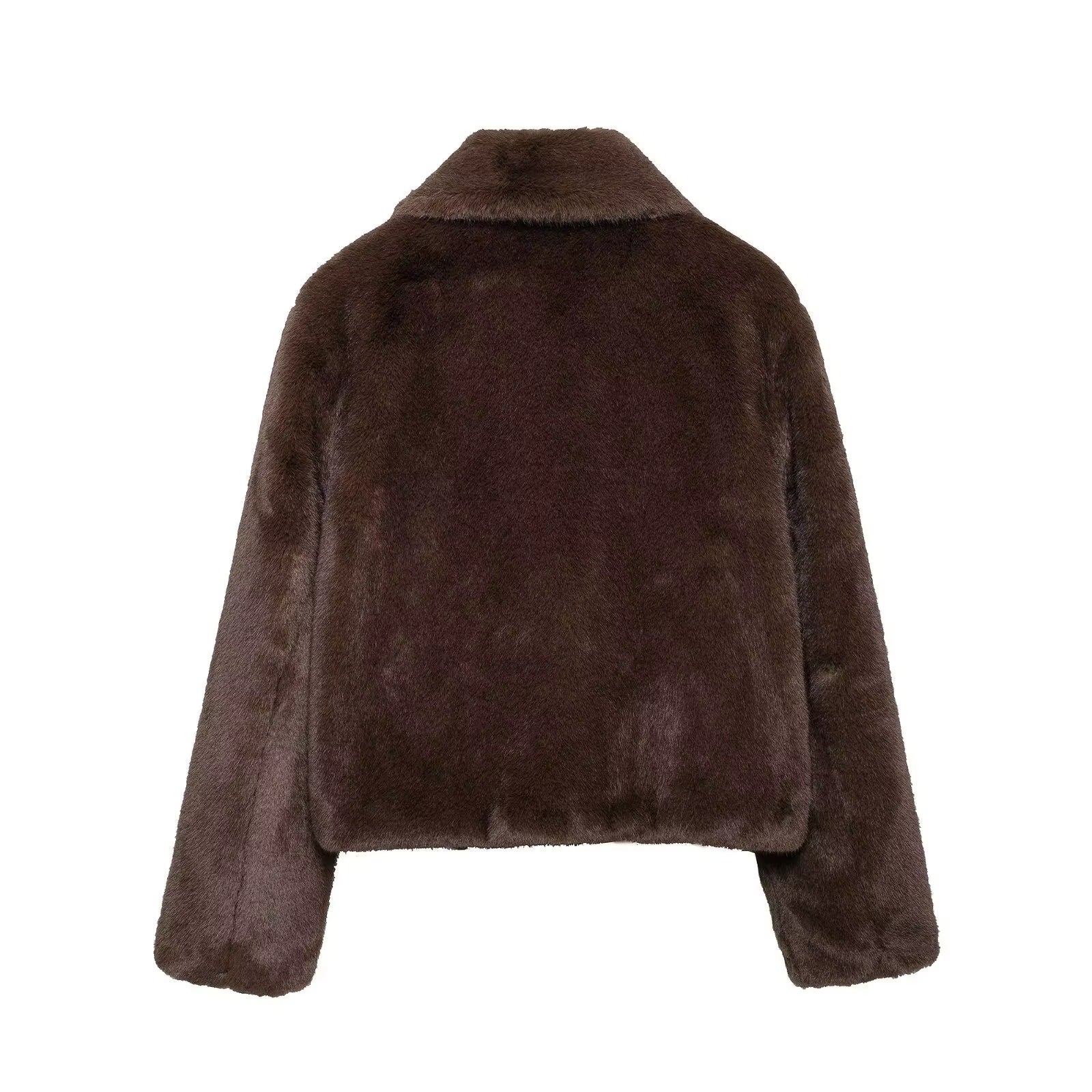 Abby Short Faux Fur Collared Coat