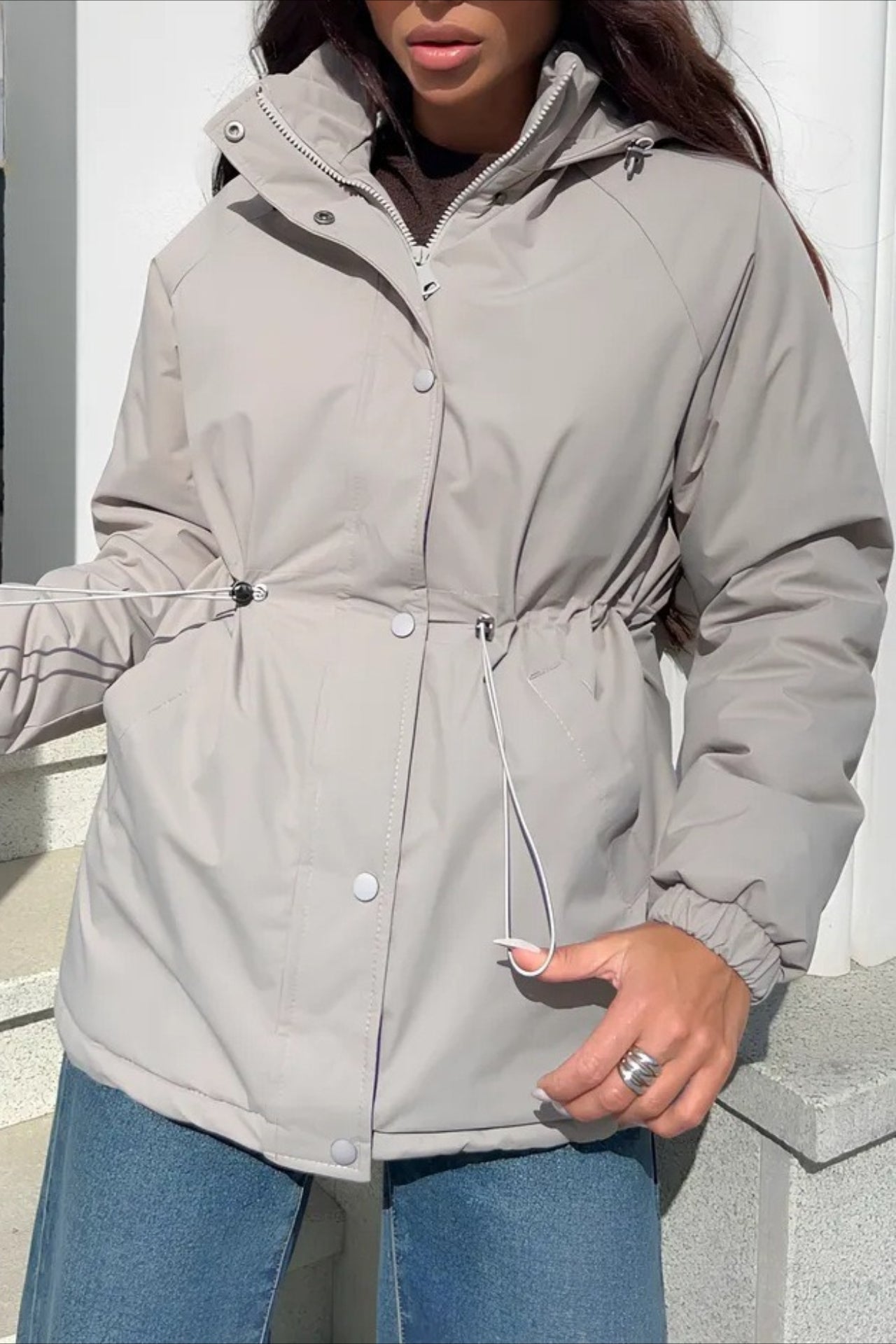 Adele Hooded Windbreaker Jacket