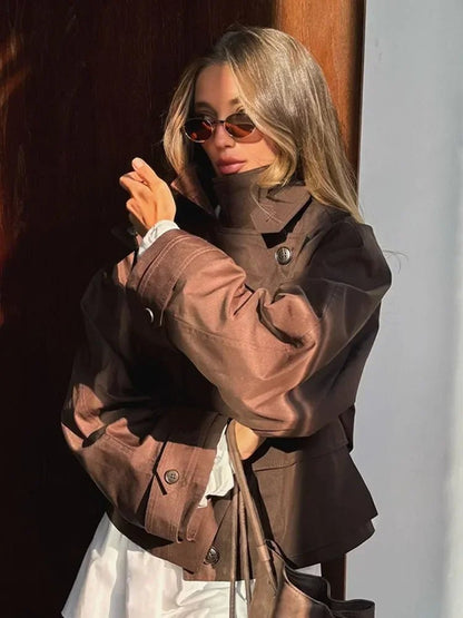 Beatrice Cropped Trench Coat