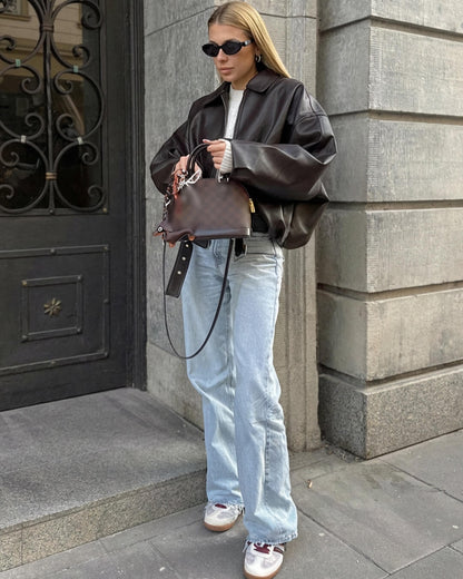 Caroline Vegan Leather Jacket