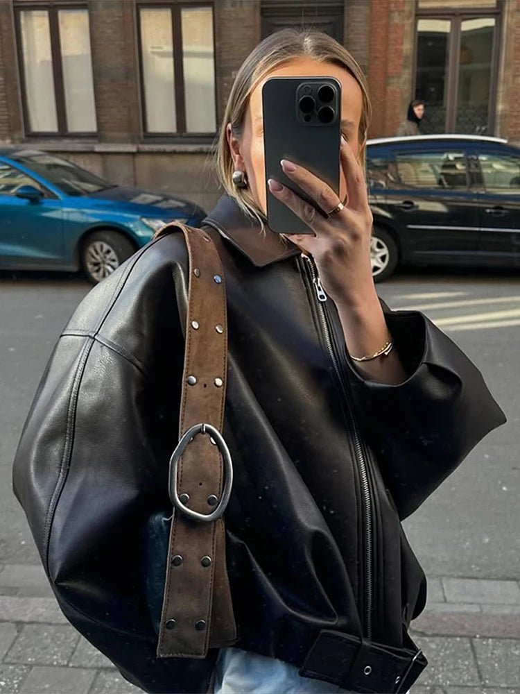 Caroline Vegan Leather Jacket