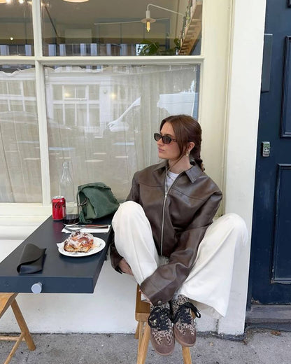 Caroline Vegan Leather Jacket