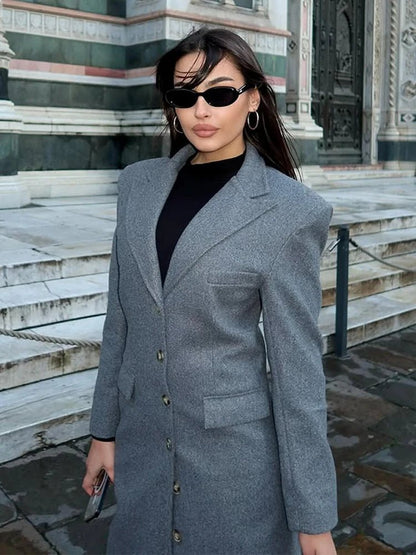 Iris Cinched Waist Long Coat