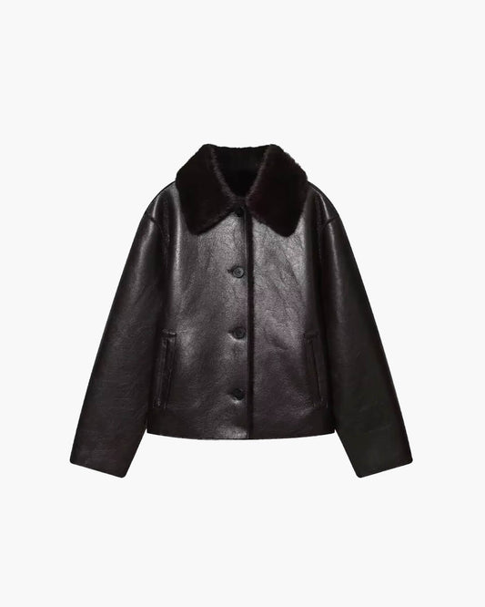 Joana Reversible Faux Fur Leather Jacket