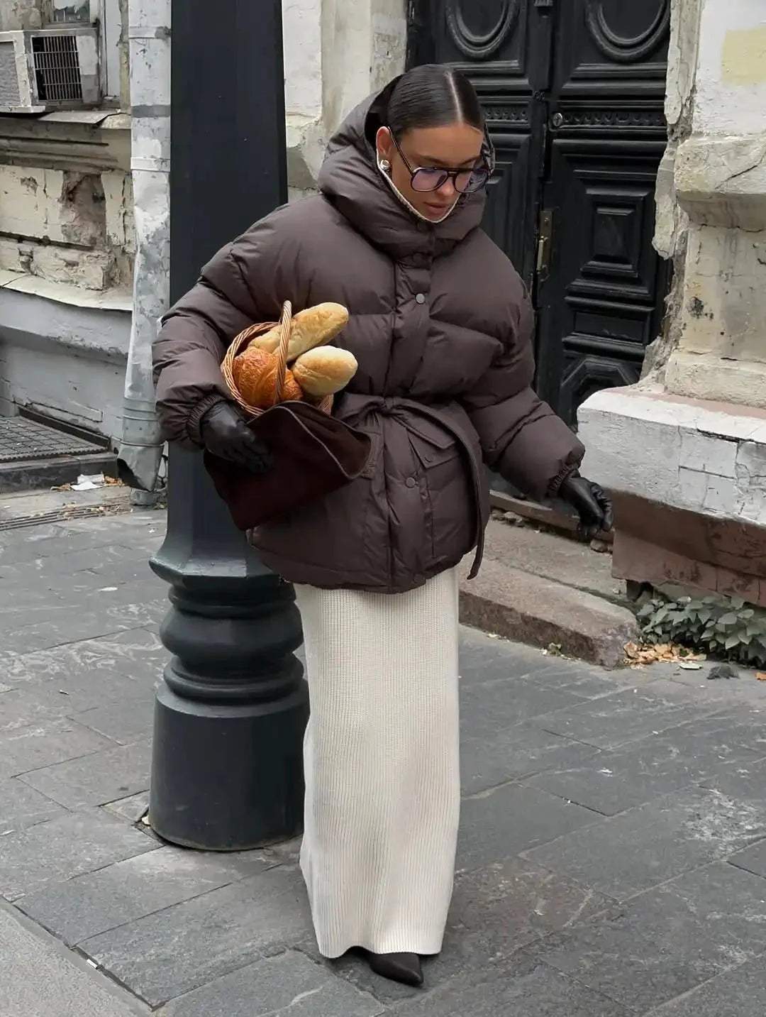 Lorna Lace up Hooded Coat