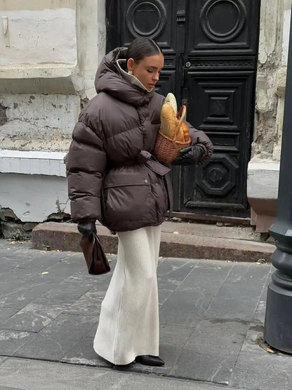 Lorna Lace up Hooded Coat