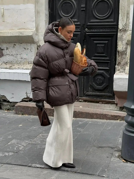 Lorna Lace up Hooded Coat