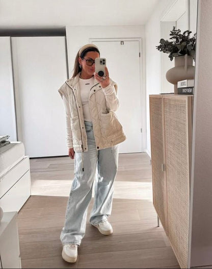 Micah Stand-Collar Pocket Vest